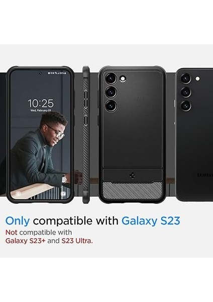 Galaxy S23 Kılıf Rugged Armor Matte Black - ACS05711 fiyatları