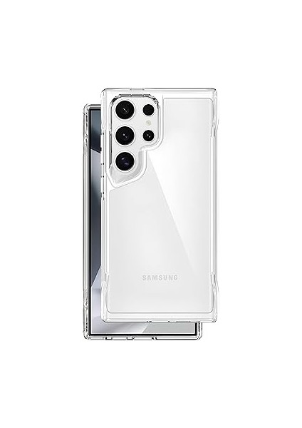 Samsung Galaxy S24 Ultra Için Crystal Armor Serisi Şok Emici Yumuşak Silikon Kenar Arkası Sert Polikarbonat Darbeye Dayanıklı Şeffaf Kılıf fiyatları