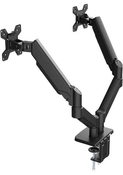 Çift Monitörlü Hareketli Monitör Standı – 13"-32", 75X75MM & 100X100MM Vesa Uyumlu, 8 kg Taşıma Kapasiteli, ±45° Eğimli, Yükseklik Ayarlı modelleri
