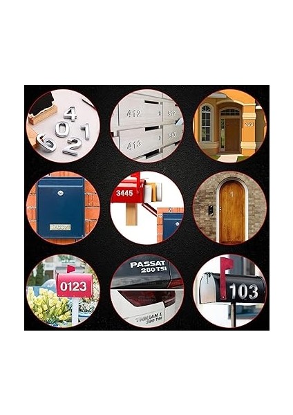 Kapı Numarası Küçük Boy 50 mm 5 cm Numara 6 Rakam Altı Sayısı Krom Renk Numaralar 1 Adet modelleri