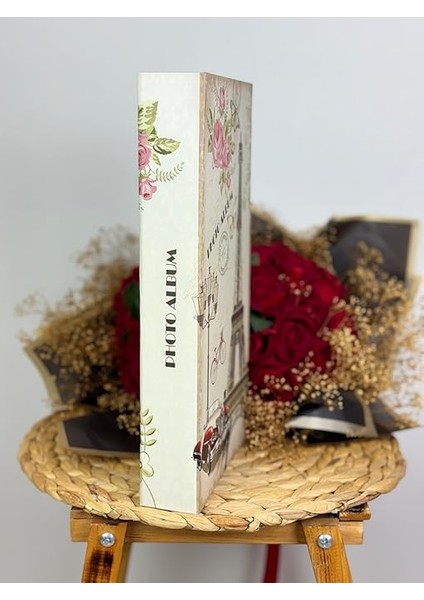 RS307 Fotoğraf Albümü 10X15CM 300 Fotoğraf Kapasiteli Eyfel Kulesi Desenli Lüks Albüm indirimleri