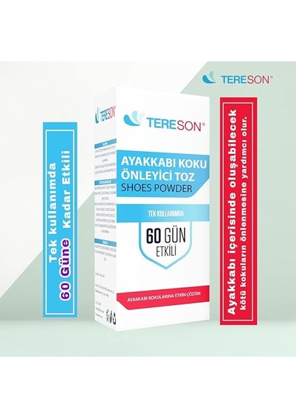 Ayakkabı Koku Önleyici Toz 1 Kutuda 10 Adet Tek Kullanımda 60 Güne Kadar Etkili modelleri