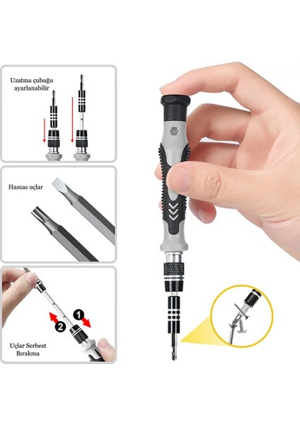 115 In 1 Hassas Tornavida Seti Çok Fonksiyonlu Manyetik Telefon Bilgisayar Onarım Tamir Seti