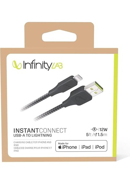 By Harman - Instantconnect Kablo Usb-A Lightning,siyah,1.5m fırsatları