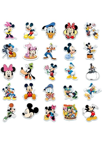 Major Selection Pembe Minnie Mouse Miki Fare Laptop Notebook Tablet Sticker Seti