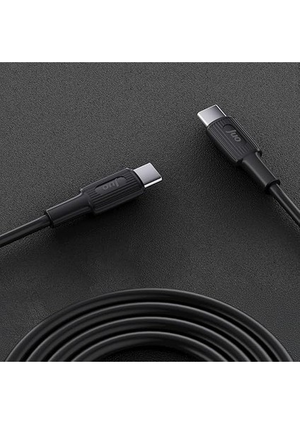 60W USB Type-C To Type-C Silikon Hızlı Şarj ve Data Kablosu Siyah 1 Metre fırsatları
