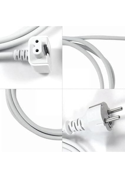 Macbook Şarj Adaptörü Uzatma Kablosu 1.8m Toprak Korumalı, Tr Fiş, Galvanizli Kalaylı Kablo modelleri