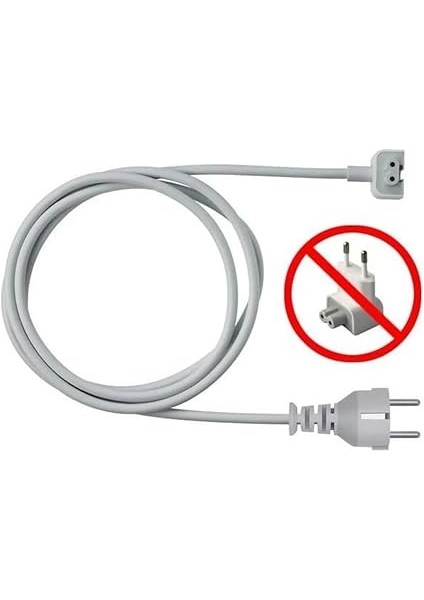 Macbook Şarj Adaptörü Uzatma Kablosu 1.8m Toprak Korumalı, Tr Fiş, Galvanizli Kalaylı Kablo indirimleri