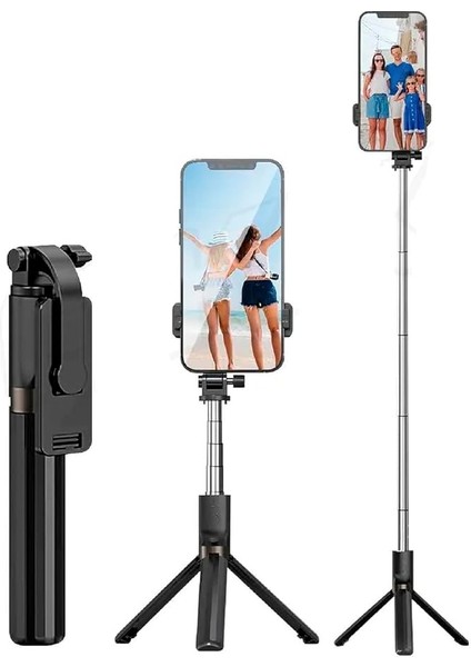 Akıllı Telefonlar Için Tripod Ultra Hafif 360 Derece Dönebilen Başlık Android ve iPhone ile Uyumlu Katlanabilir Video Kaydı Için Sabitleyici G5 (Model G5)