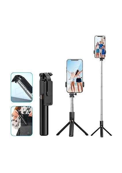 Akıllı Telefonlar Için Tripod Ultra Hafif 360 Derece Dönebilen Başlık Android ve iPhone ile Uyumlu Katlanabilir Video Kaydı Için Sabitleyici G5 (Model G5) fiyatları