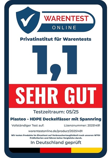 120 Litre Geniş Ağızlı Varil, Kapaklı ve Germe Halkalı, Plastik Varil, Evrensel Fıçı, Kapaklı Varil, Gıda Maddelerine Uygun, Su Varili, Yağmur Varili, Depo Varili, Sağlam Tutma Yeri, Mavi fırsatları
