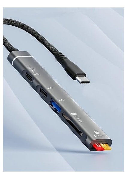 Type-C Uclu iPhone 15 Uyumlu Sd Kart Tf Kart Micro Sd Kart Okuyucu USB 3.0 Girişli Xiaomi Note 10 ve Galaxy S23 Uyumlu Tak Çalıştır ZR562 modelleri