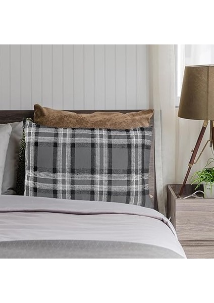 Kamp Yastığı, Seyahat Yastığı, Silikon Elyaf Dolgulu Hafif Küçük Yastık, Orta Sertlikte, Nefes Alabilir Kılıf, Kamp, Uçak ve Araba Için Ideal 30X45CM Flanel Gri fiyatları