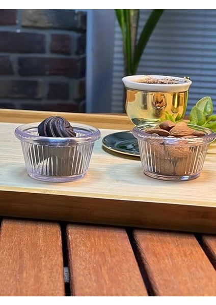 Reçellik ve Kahve Yanı Kasesi,sosluk,sunumluk Mini 6lı (Siyah) modelleri