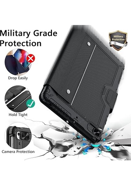 iPad 9. Nesil Klavye Kılıfı 10,2 Inç (10,2 Inç) Ped Ile, Çıkarılabilir Destek Standı, Kalem Tutucu, Sürgülü Kamera Kapağı iPad 7./8./9. Nesil ile Uyumlu Klavye (Siyah) fırsatları