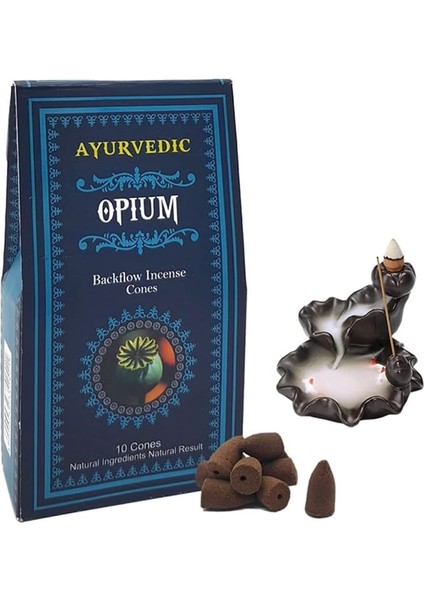 Make It Easier Ayurvedic Doğal Konık Tütsüler (Şelale Geri Akışkanlı) || 20 Farklı Aroma ve Koku || Palo Santo, Whıte Sage (Adaçayı), Nag Champa,... (Opium (Haşhaş))