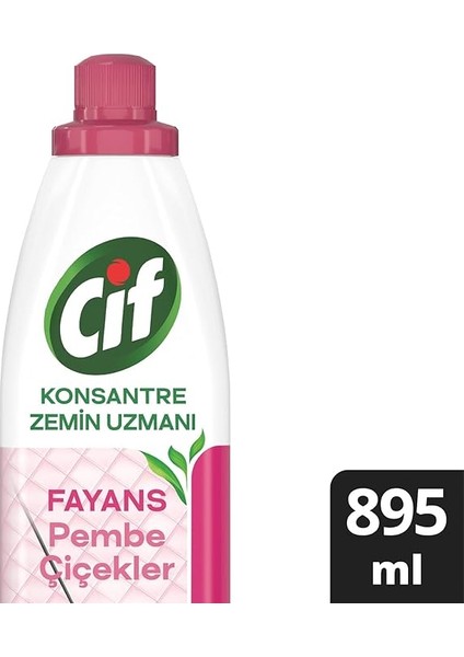 Pembe Çiçekler Konsantre Zemin Uzmanı Fayans Temizleyicisi 22 Kova 895 ml fiyatları