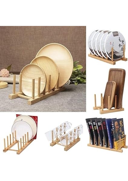 Çok Amaçlı Düzenleyici Stand, Mutfak Tezgah Üstü Tabak, Tencere Kapağı Yerleştirme Standı 5 Bölmeli fırsatları