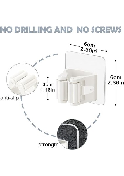 8’li Kendinden Yapışkanlı Süpürge ve Mop Tutucu – Duvara Monte Matkapsız Paspas Askısı, Ev, Mutfak, Bahçe, Garaj ve Depo Için Duvar Tipi Organizer, Temizlik Gereçleri Düzenleyici indirimleri
