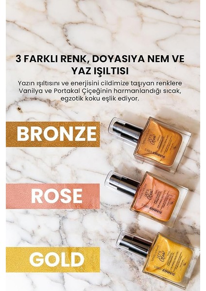 Natural Işıltılı Yağ Bronze 50 ml Bitkisel Skualan Içerikli Çok Amaçlı Nemlendirici indirimleri