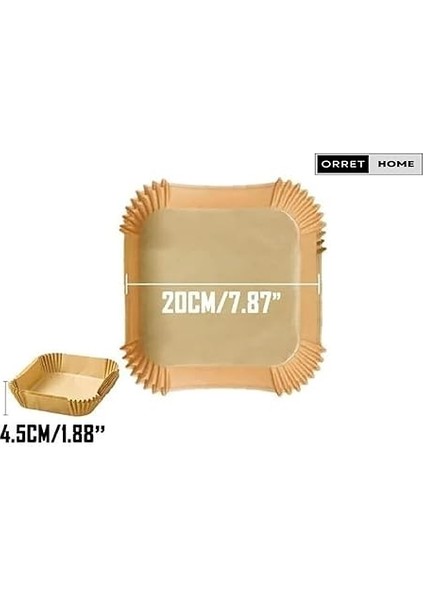 Home Airfryer Pişirme Kağıdı, Fritöz Yağlı Kağıdı, Yanmaz Kağıt 50 Adet Sıcak Hava Fritözleri Için Yağlı Kağıt,yağa ve Suya Dayanıklı Pişirme Kağıdı (50 Adet) fırsatları