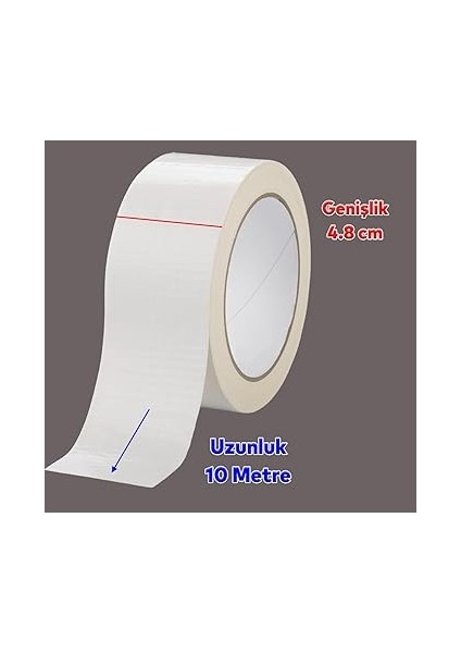 Tamir Onarım Tadilat Bandı 48 mm x 10 Metre Çok Amaçlı Beyaz Takviye Bant Güçlü Yapıştırıcı fırsatları