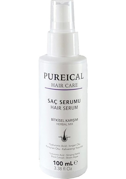 Saç Serumu, Bitkisel Kompleks, Saç Kaybını Önleyici, Saç Güçlendirici, Hyaluronik Asit, Besleyici Saç Serumu 100 ml