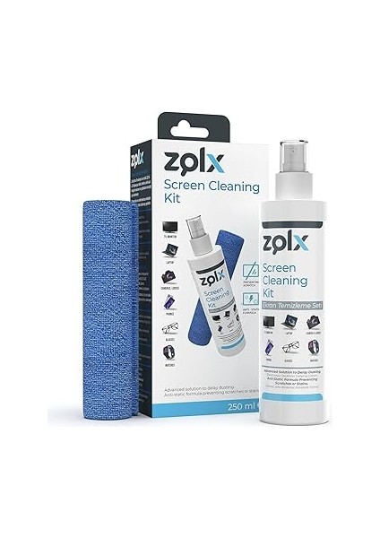 Ekran Temizleme Seti 250ML + Temizleme Bezi * 2 Adet Lcd, Led, Ekran, Laptop, Tablet, Bilgisayar, Televizyon, Cep Telefonu, Gözlük, Kamera, Koruyucu ve Parlatıcı Doğal Temizleme fiyatları