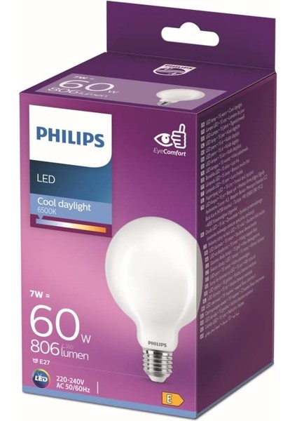 LED Classic 60W G93 E27 Beyaz Işık Dim Edilmez LED Ampul