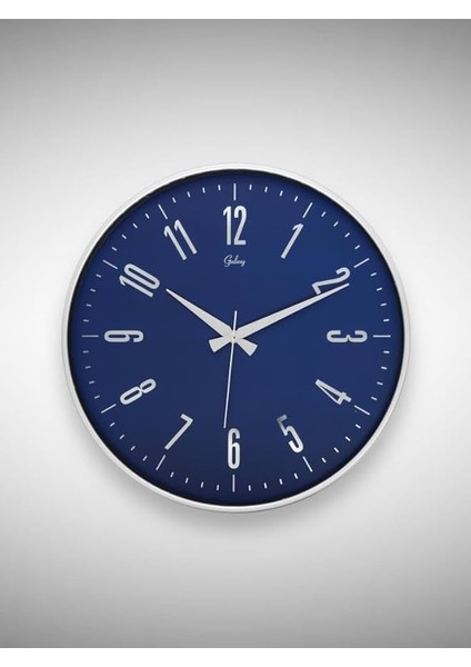 717-G-1 Serisi Eskitme Metal Görünümlü Sessiz Akar Modern Duvar Saati 40 cm