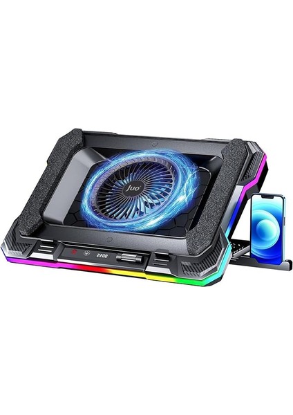 Yeti 2200RPM Rgb Işıklı LED Display Gaming Laptop Notebook Soğutucu Stand