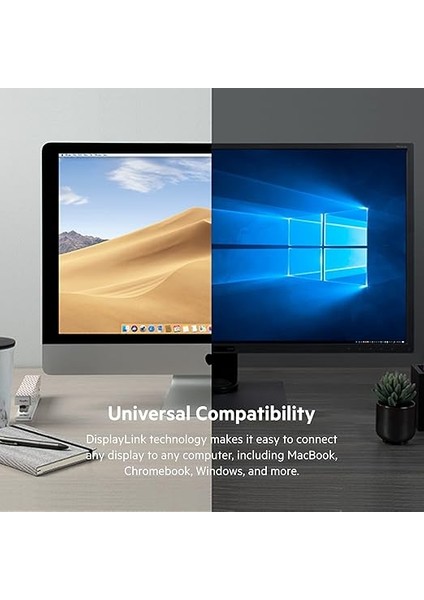 85W Güç Dağıtımlı Üçlü 4K Ekran Için 3 HDMI Bağlantı Noktası, 2 Displayport, Gigabit Ethernet, 3,5 mm Mikrofon/hoparlör, 1 USB C ve 5 USB A Bağlantı Noktalı modelleri