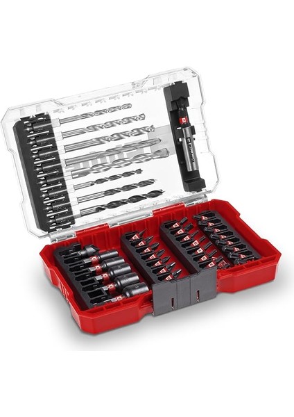 Einhell M-Case 39-Parça Darbeye Dayanıklı Set (25 mm Uçlar, Metal Matkap, Ahşap, Taş, 60 mm Tutucu, Lokma Anahtar, Havşa Ucu, Saklama Kutusu Dahil) - 49108759
