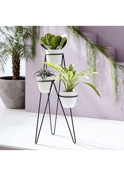 Dizayn Metal Saksı Standı Iskandinav 3 Katlı Ayaklı Çiçeklik WD249 fiyatları