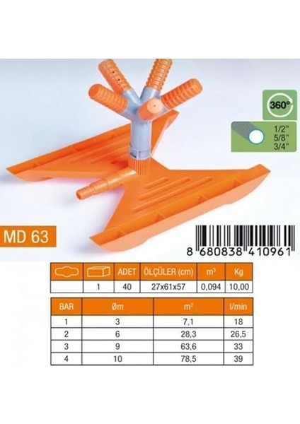 Sulama 5 Li Fıskiye Sehpalı MD63 fiyatları