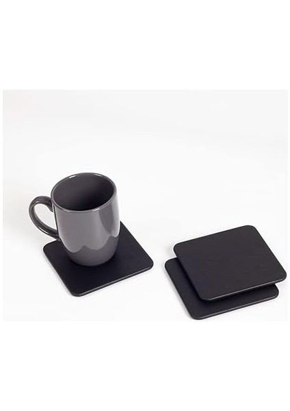 Office Deri Bardak Altlığı Düz Siyah 3 Adet fırsatları
