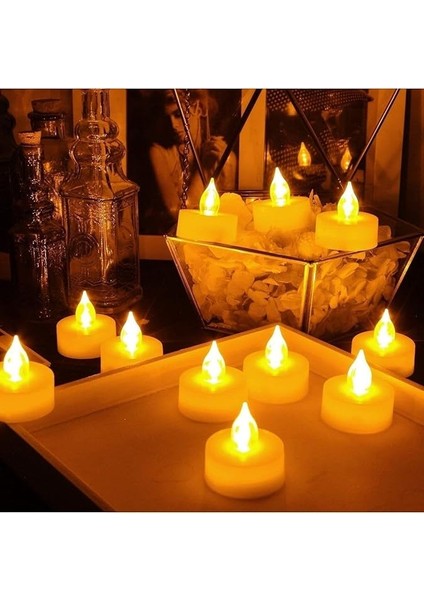 Dekor Işıklı Ramazan Mumları 24 LED Işıklı Mum Gün Işığı Pilli LED Işık Mum Pilli Mum Gün Işığı LED Gün Işığı modelleri