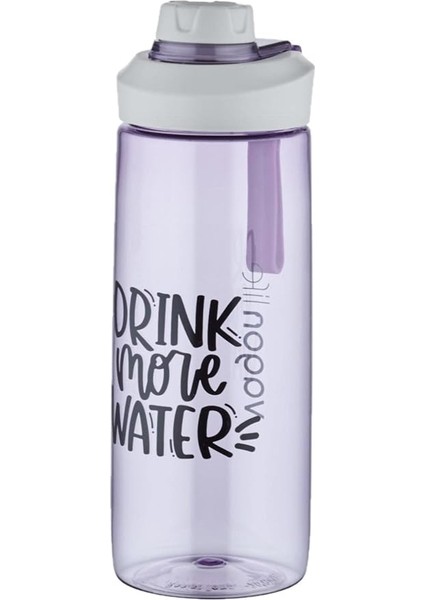 720 ml Çevir Aç Kapak Tritan Su Matarası -Silikon Taşıma Askısı-Süzgeçli-