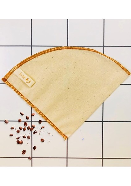 Adet) V-60 ile Uyumlu Yıkanabilir, Kumaş, Organik Kahve Filtresi, AĞARTILMAMIŞ%100 Ham Pamuk - Ekolojik Filtre V-1