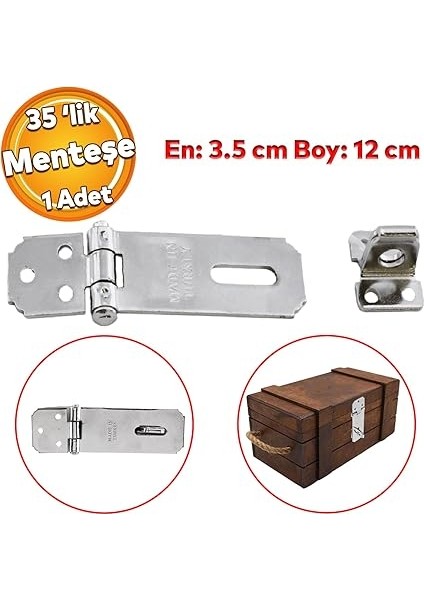 Lüks Sandık Kutu 35 Lik Menteşeli Kilit Askısı Kilit Aparatı Krom Renk Tosba Kilit Asma fiyatları