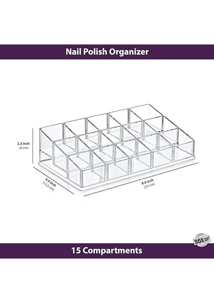 15 Gözlü Akrilik Ojelik ve Makyaj Organizeri - 15 Gözlü Akrilik Rujluk ve Makyaj Organizeri indirimleri