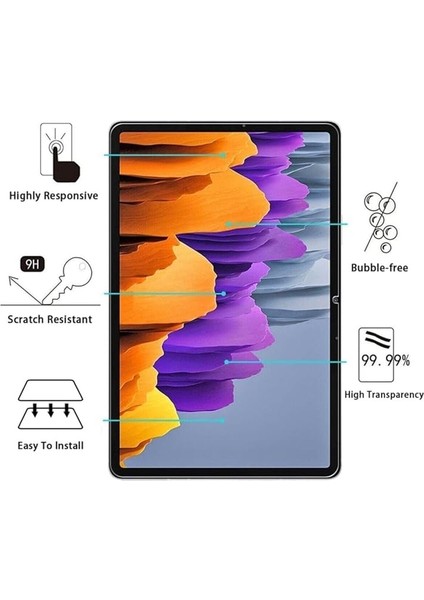 Case Wifi SM-T733 Temperli 9h Nano Kırılmaz Cam Samsung Galaxy Tab S7 Fe ile Uyumlu fiyatları