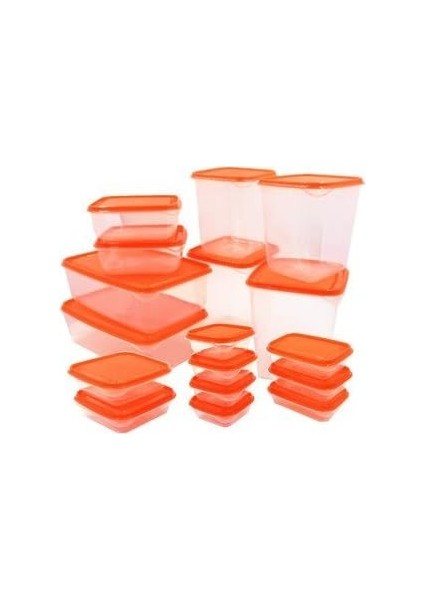 Pruta Saklama Kabı Seti, Turuncu 17 Parça