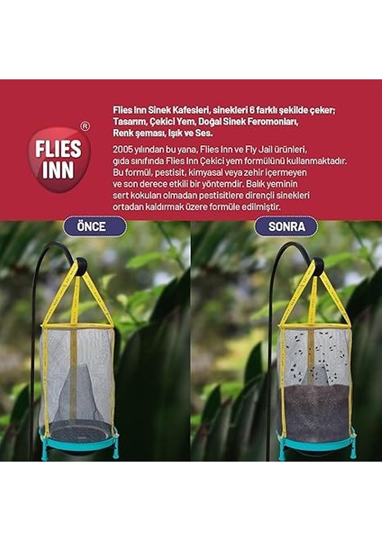 Inn Hg | Yeni Nesil Karasinek Tuzağı, Kokusuz, Uzun Ömürlü, Bakanlık ONAYLI,%100 Etkili Karasinek Kapanı fırsatları