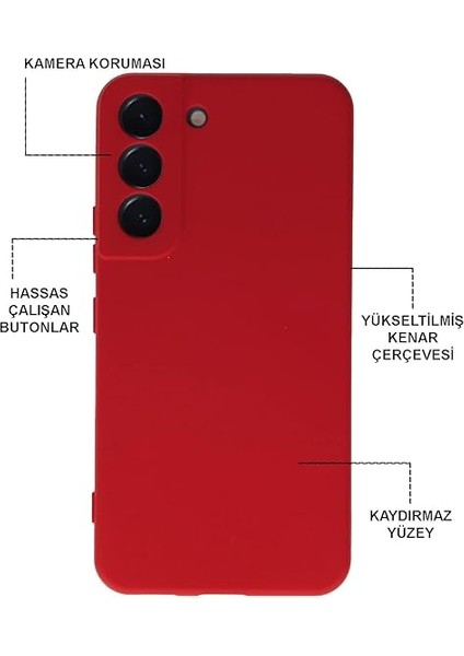 Iletişim Samsung Galaxy S22 ile Uyumlu Kapak Kamera Korumalı Içi Kadife Lansman Silikon Kılıf - Siyah fiyatları