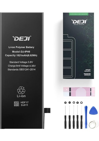 iPhone 8 ile Uyumlu Batarya Mucize Batarya Deji - Orijinal Mah Kapasite