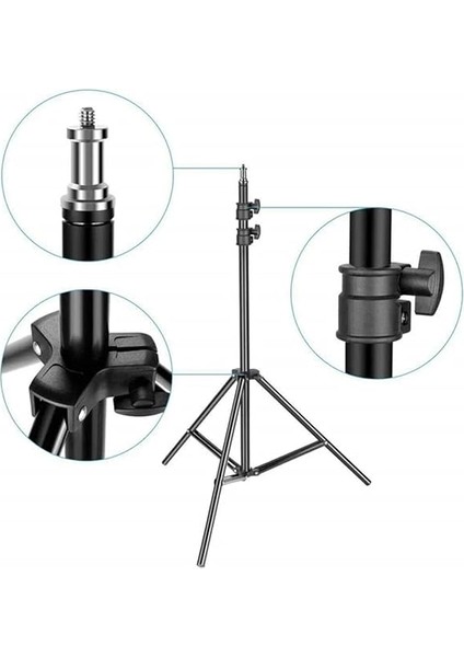 Alüminyum Alaşımlı Işık Standı 2 Metre Ayarlanabilir Yaylı Yastıklı Fotoğraf Tripod Standları Fotoğraf Stüdyosu Flaşları, Halka Işık Standı, Fotoğraf Ekipmanları Flash Standı indirimleri