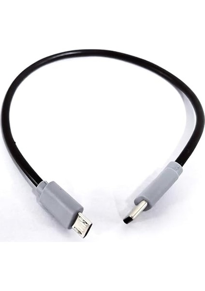 Type-C To Mikro USB Kablosu, USB Tip C - Mikro B Otg Kablosu Erkek - Erkek Şarj Veri Iletimi, 30 Santimetre Kablo (ZR796-30CM Kablo)