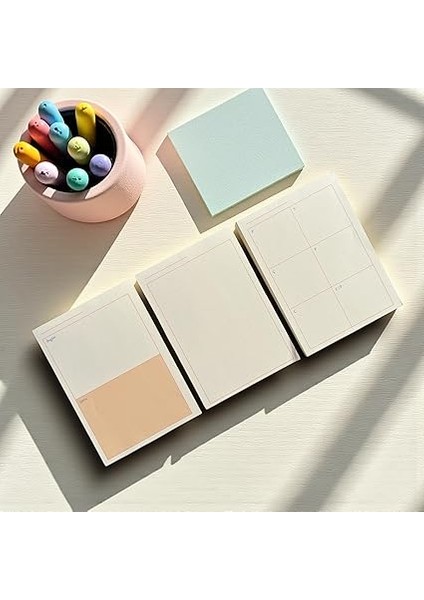 Tanıtım 3’lü Masaüstü Planlayıcı Seti – Bugün & Yarın & Haftalık Plan | Noktalı Sayfa | Koparılabilir Blok | 3 x 80 Yaprak | 90 gr Ivory Kağıt indirimleri