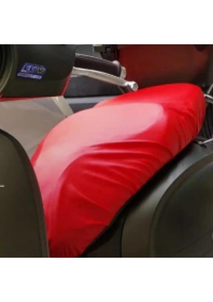 Caro (422) Motosiklet Kırmızı Deri Sele Kılıfı Örtüsü Isim ve Motorunuzun Marka Modelini Bildirin ile Uyumlu
